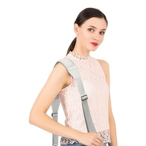 Shoulder Strap,Soft Adjustable Breathable Universal Replacement 59 inch Gray