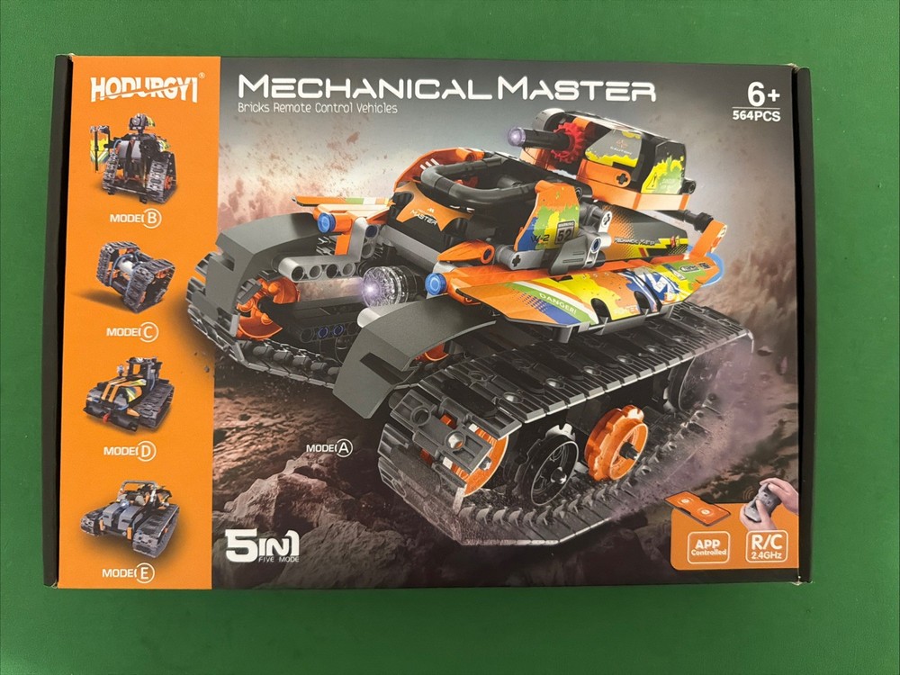 HODURGYI 564-piece 5-in-1 Interactive Robot Building Set with App & Remote