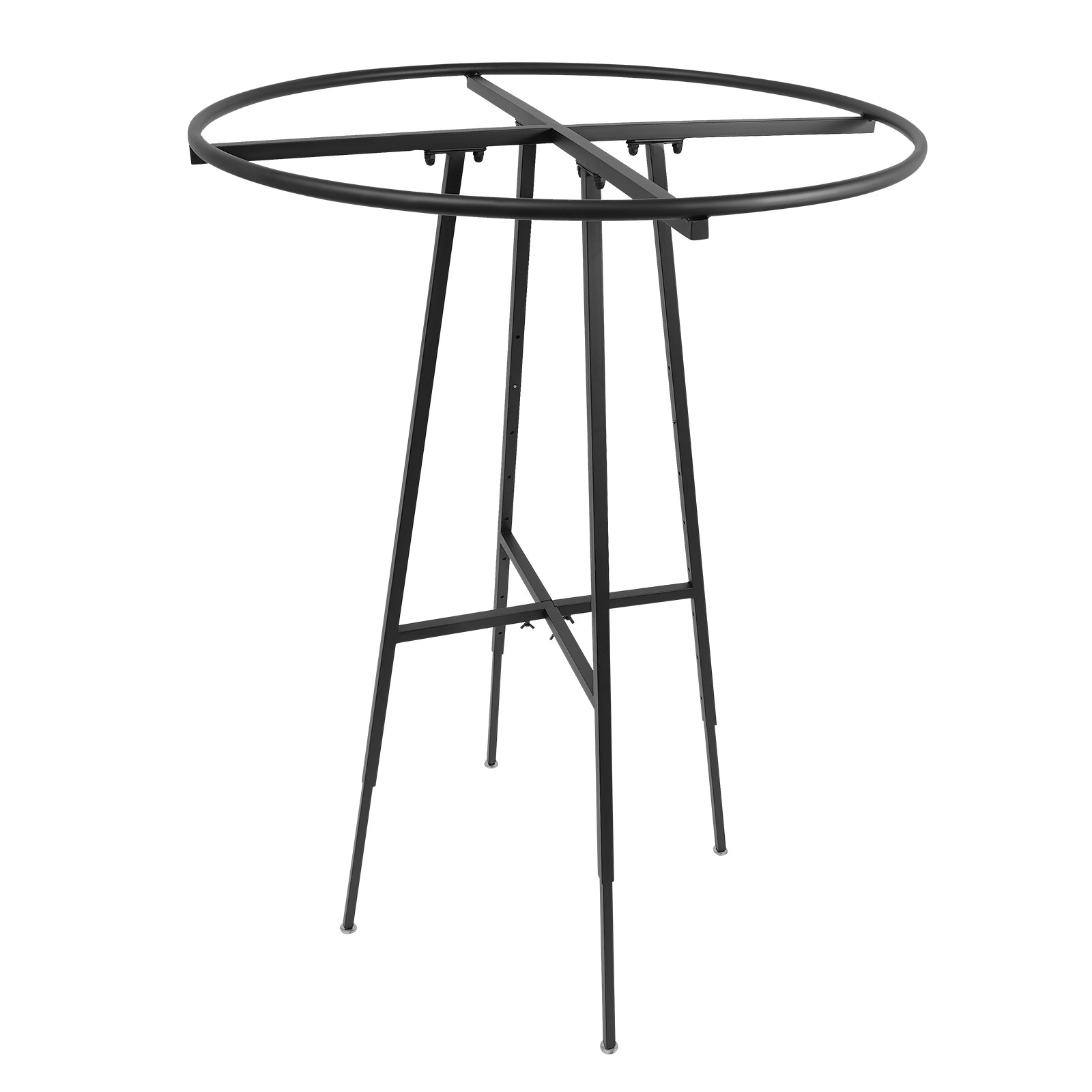 Round Clothing Rack, Clothes Display Rack, Rotatable Garment Rack Black 1.2-1.8M