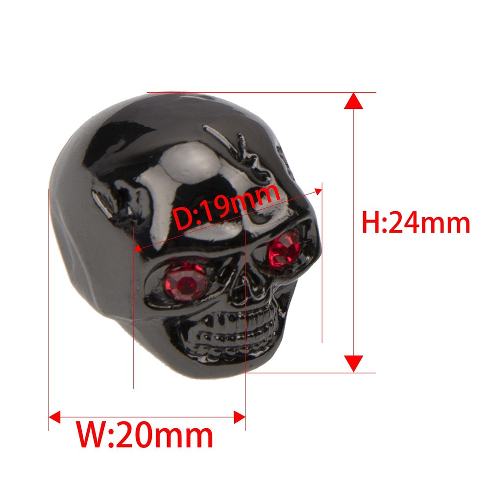 Yootones 4Pcs Electric Guitar Tone Knobs - Skull Head Compatible Black