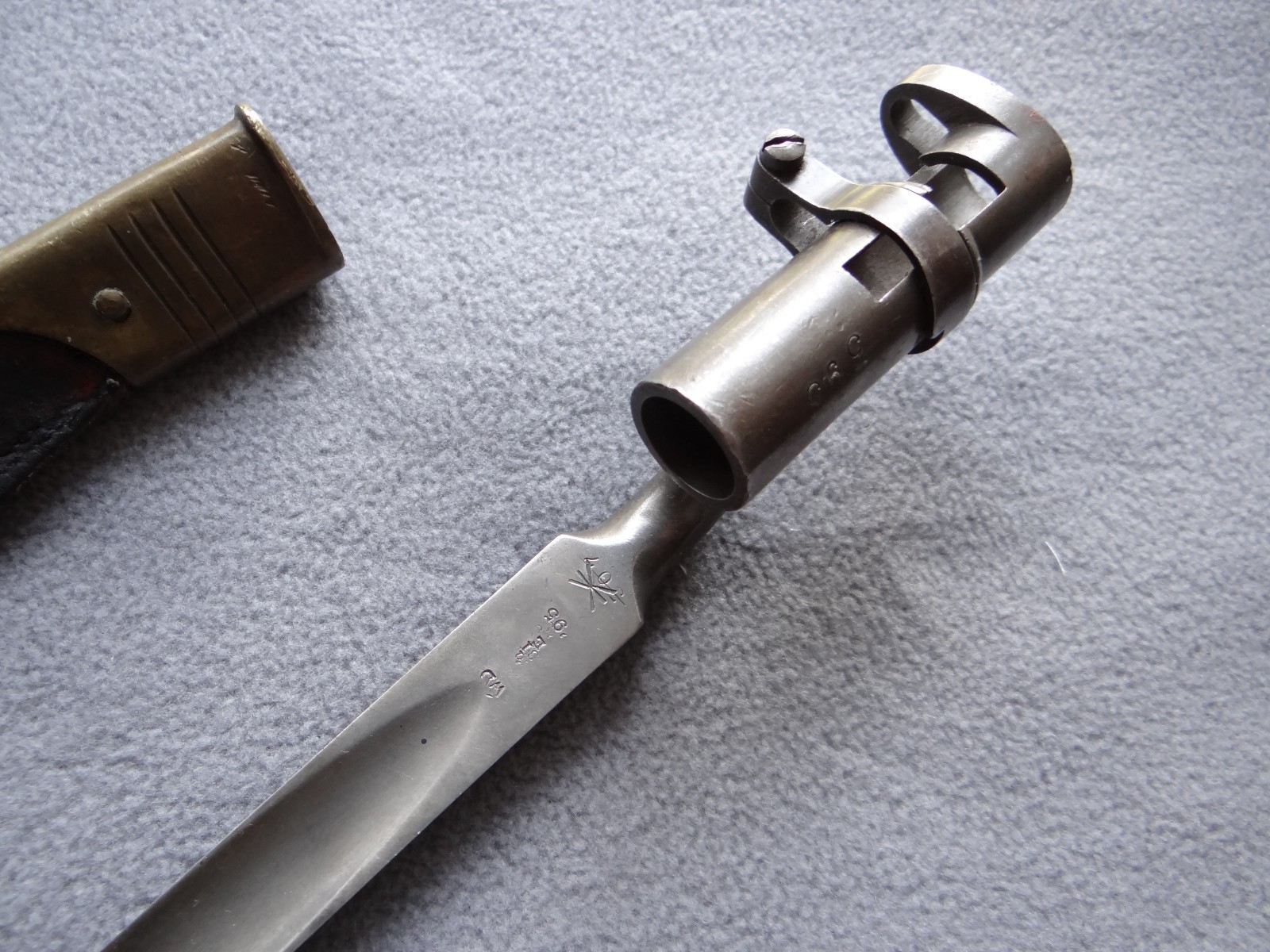 British 303 Caliber Martini Enfield M1895 Socket Bayonet and Scabbard