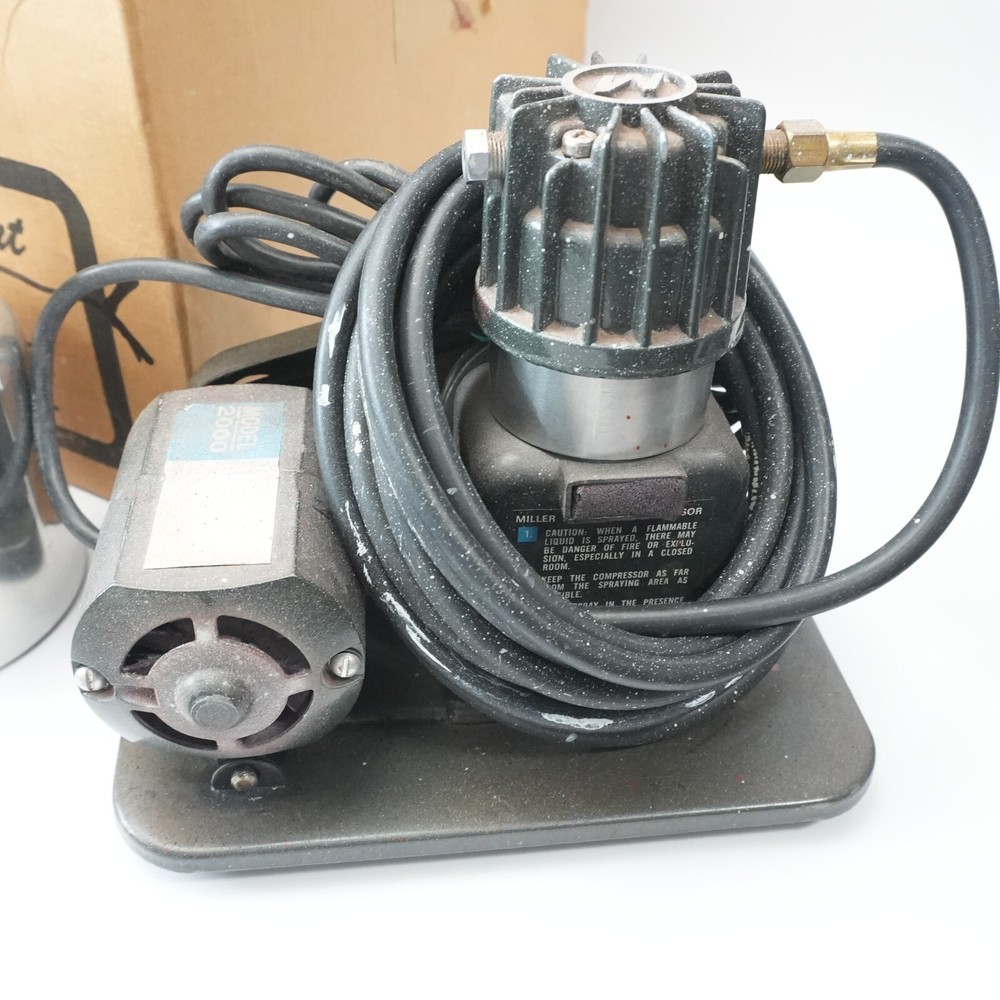 Vintage MILLER Model 2000 Paint Spray System Compressor Accessories - Nice