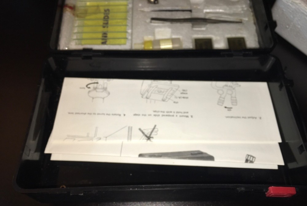 Sears Microscope Set vintage used 750x zoom