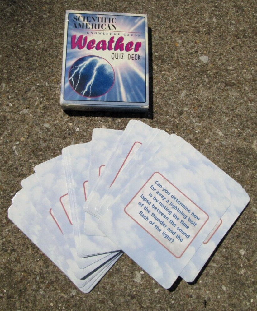 Scientific American Weather Quiz Deck Knowledge Cards in EUC!