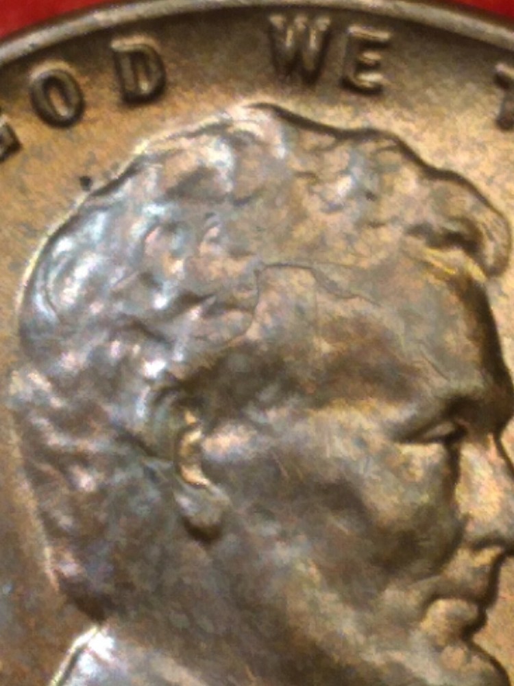 1954 D Cracked Skull Error Lincoln Wheat Cent #76