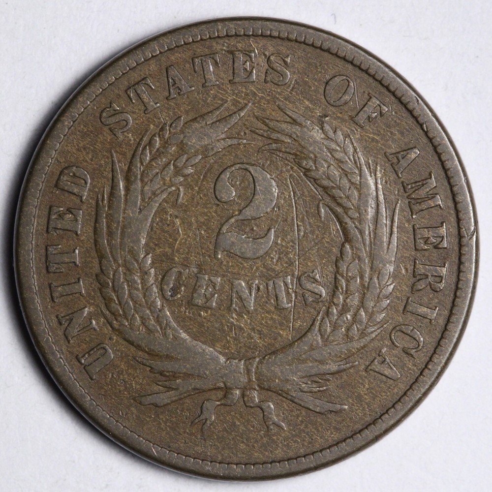 1871 Two Cent Piece VF E140 SHH
