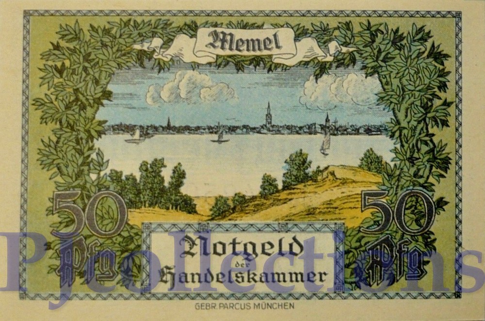 MEMEL 1/2 MARK 1922 PICK 1 UNC