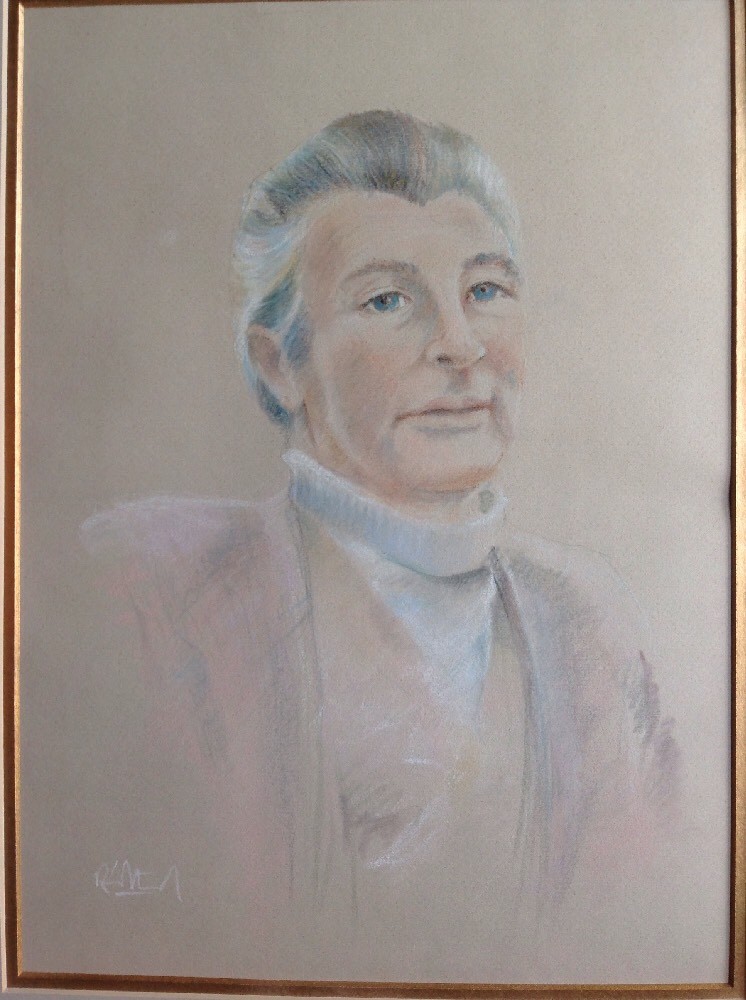 David Phelips Original Pastel Drawing First Half 20th Century Signed