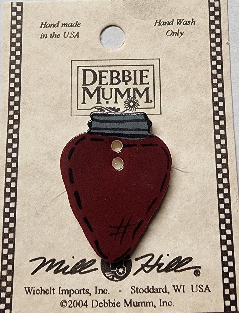 DIY Mill Hill Ceramic Button - Red Christmas Bulb