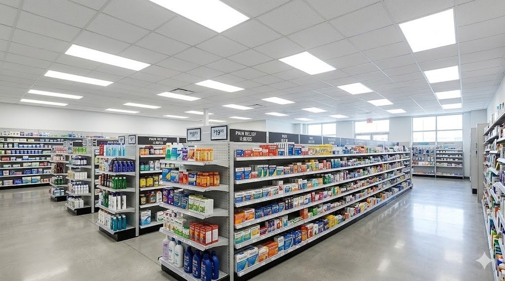 10 Pack 1x4 LED Flat Panel Shop Office Ceiling Light Selectable 5000K/4000K/3500