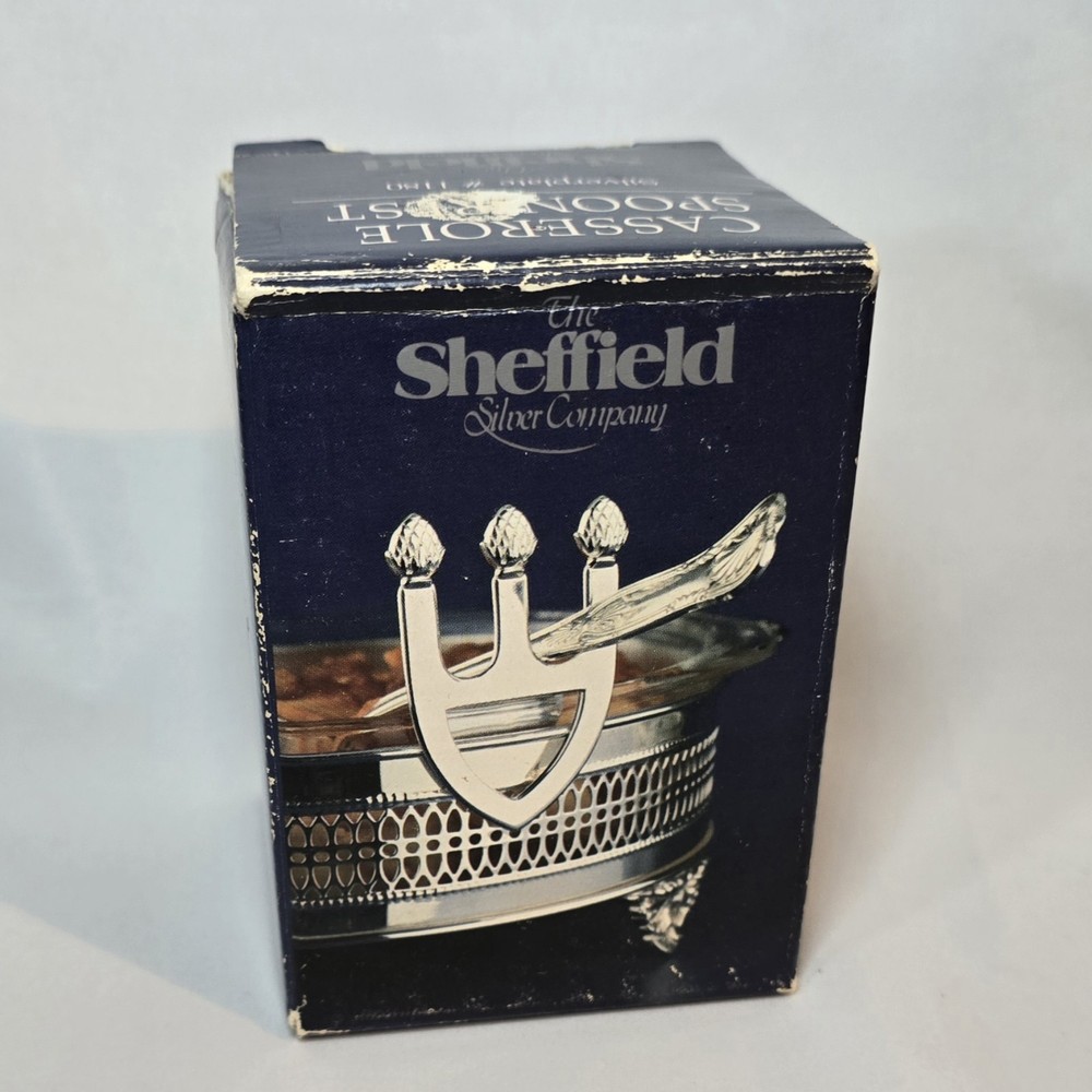 Casserole Spoon Rest - The Sheffield Silver Company Silverplate #1180