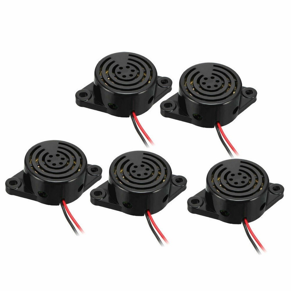 Electronic Buzzer Tool Plastic -20°C To +45°C 100dB 11cm Wire 5Pcs/Set