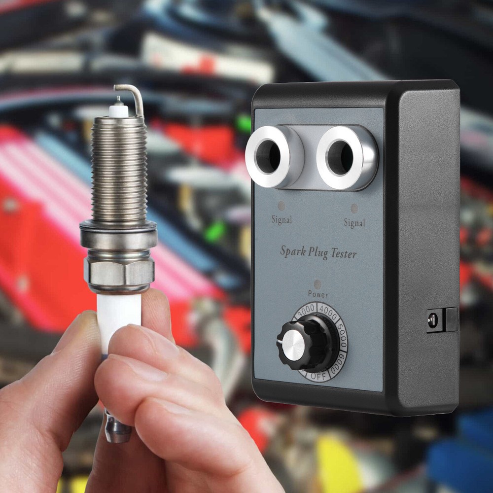 Car Spark Plug Tester Dual Hole Diagnostic Tool Gasoline Ignition Analyzer Test