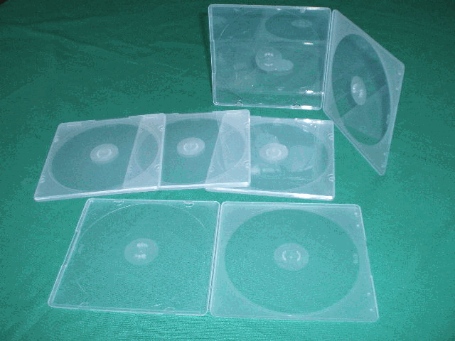 100 PCS 5MM ULTRA SLIM CLEAR DOUBLE CD/DVD POLY CASES JS111