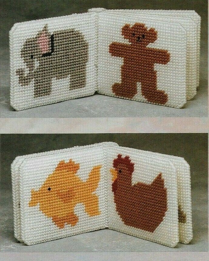 MY FIRST BOOK LEARN WITH PICTURES PLASTIC CANVAS PATTERN INSTRUCTIONS