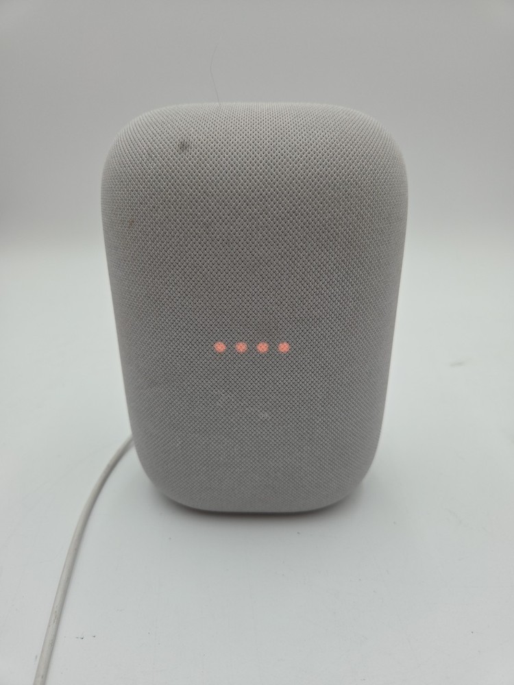 Google Nest Model GXCA6 Smart Speaker Assistant White Grey w/ Cable