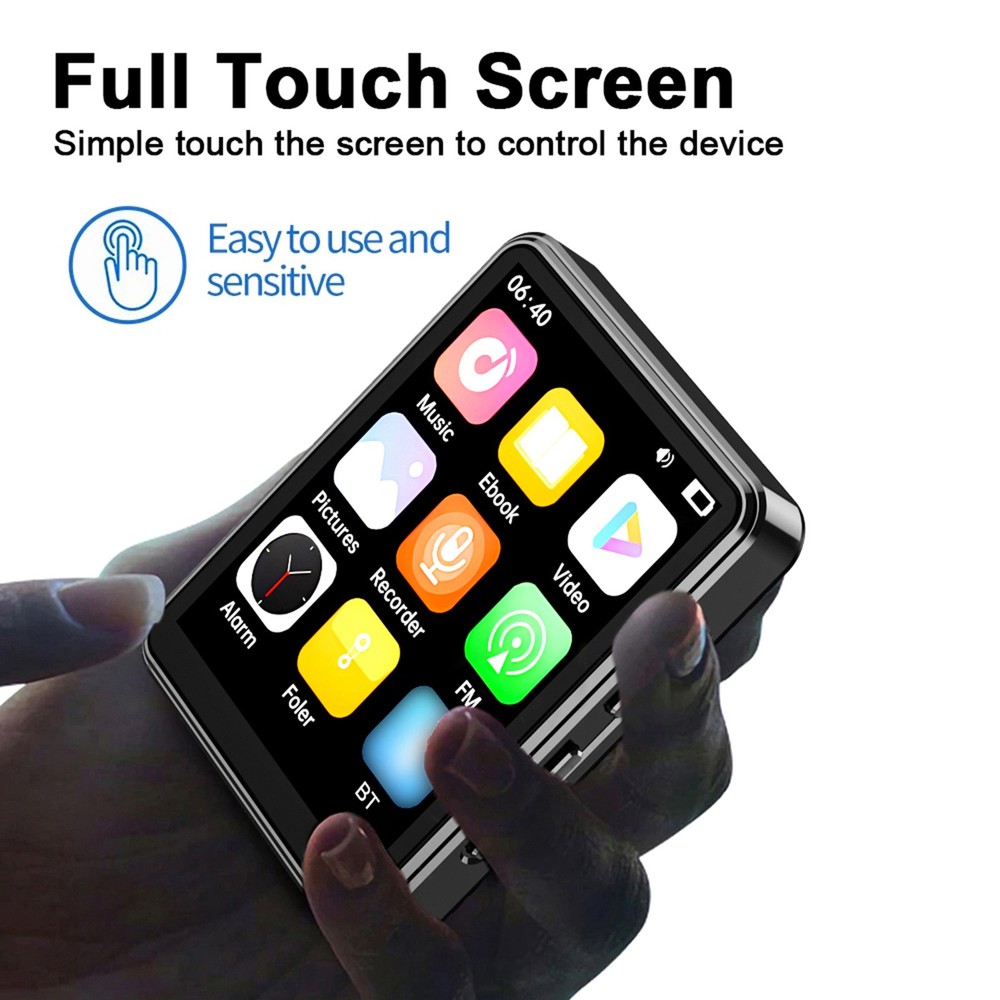 2.4 Inch Touch Screen MP3 Player With BT Speaker For E-book Reading FCSV