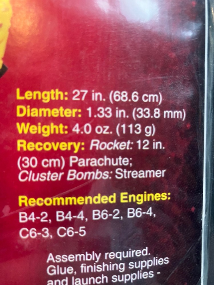 Vintage OOP Estes METEOR MASHER Flying Model Rocket Kit - Open - Complete