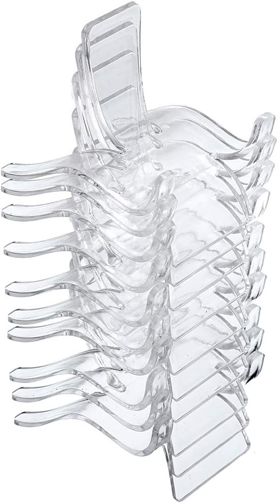 10 Packs Acrylic Triangle Display Holder Clear Plastic Display Easel Stands