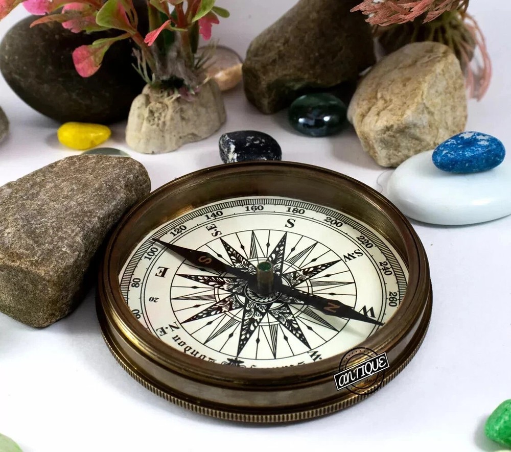 Old London Navy Magnetic Compass Working Navigation Compass Gift