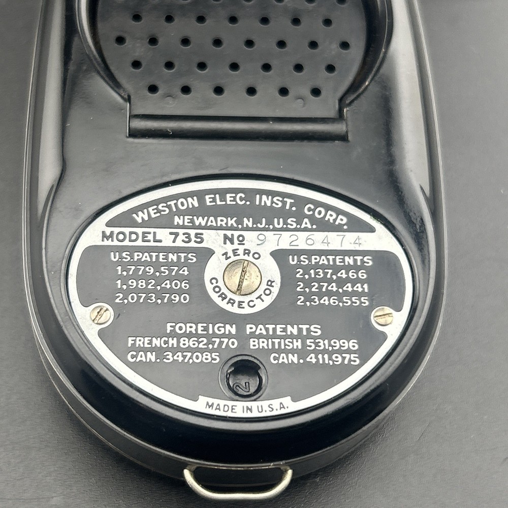 WESTON Master II Universal EXPOSURE METER Model 735 w/ Box & Instructions - USA