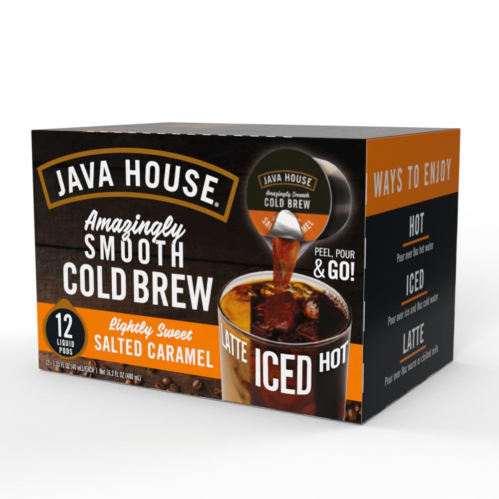 Java House Salted Caramel Cold Brew Coffee Pods – 12 Count