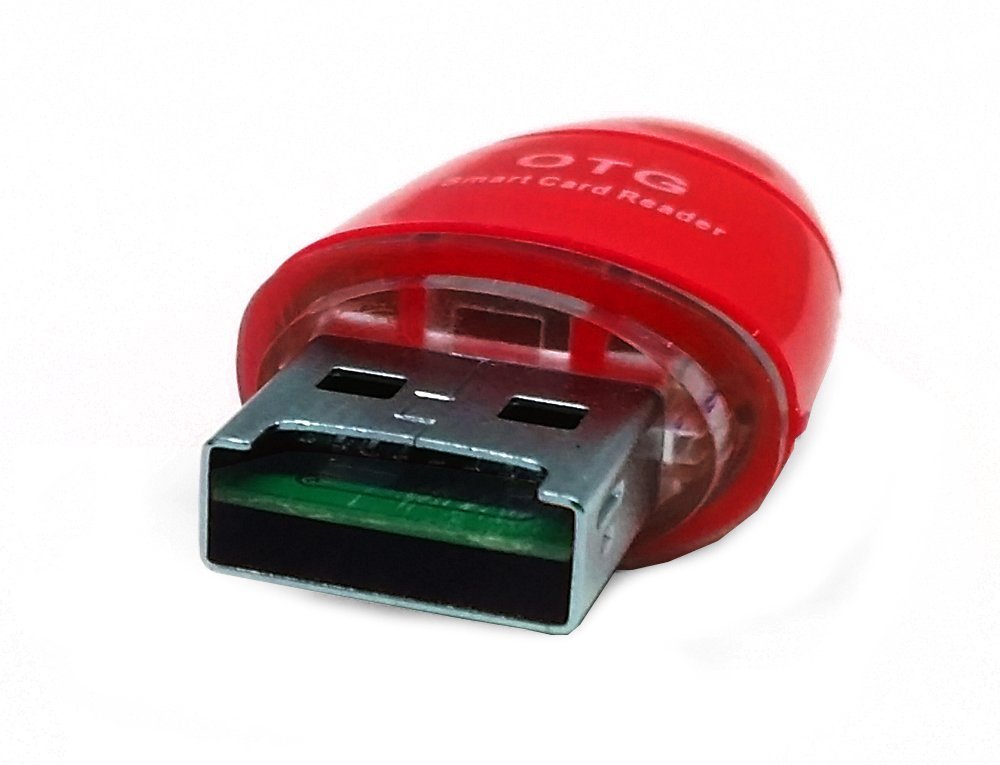 2 in 1 Micro USB 2.0 OTG Adapter + Micro SD TF Card Reader For PC Samsung - Red