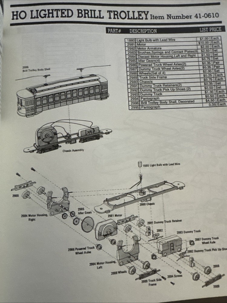 1990 Bachmann Parts Catalog