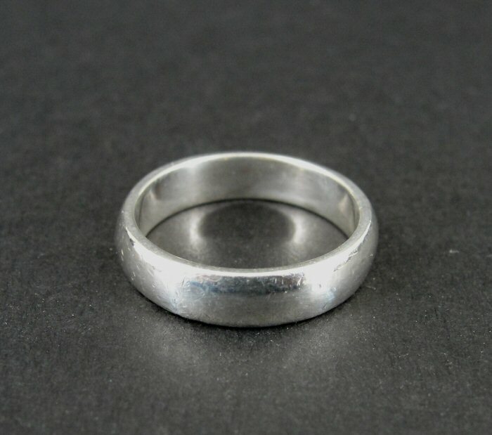 Band Ring Silver Simple Sleek Smooth Sterling 925 Size 6.75 Ring Band