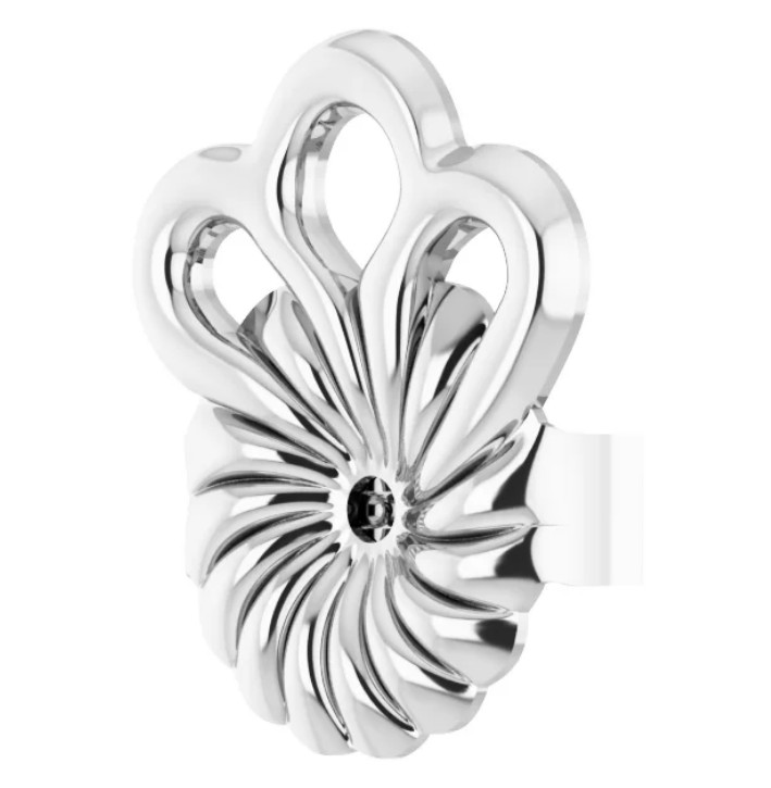 PAIR 8mm STABILIZER Lifter Solid 10k White Gold Earring Friction Push backs Nuts