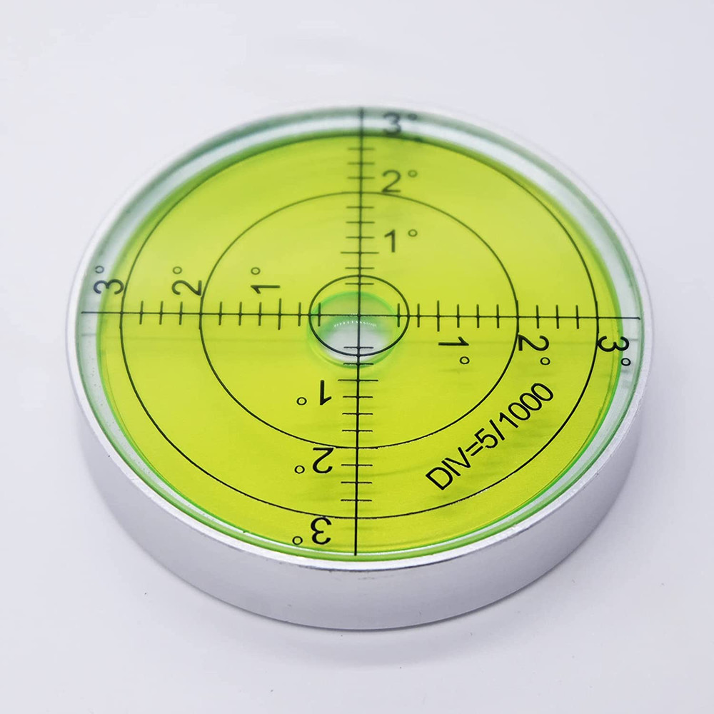 Aluminium High Precision Horizontal Leveler Bubble Level Tool Circle round 2.4 I