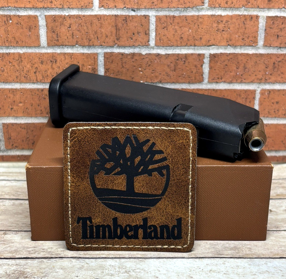 Leatherette Timberland Patch - Iron on Adhesive Timberland Patch