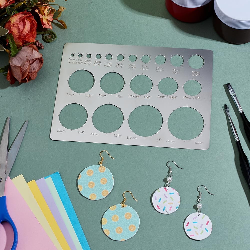 UNICRAFTALE 1Pcs Metal Circle Templates Circle Stencil for Drawing Stainless
