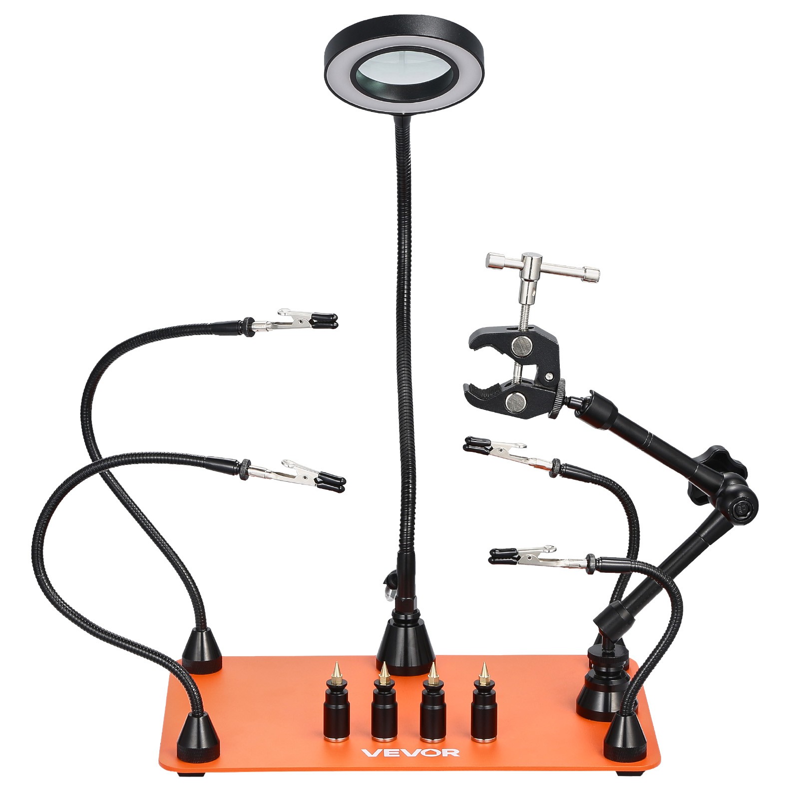 VEVOR Magnetic Helping Hands Soldering Station 3X Magnifying Lamp Air Gun Holder