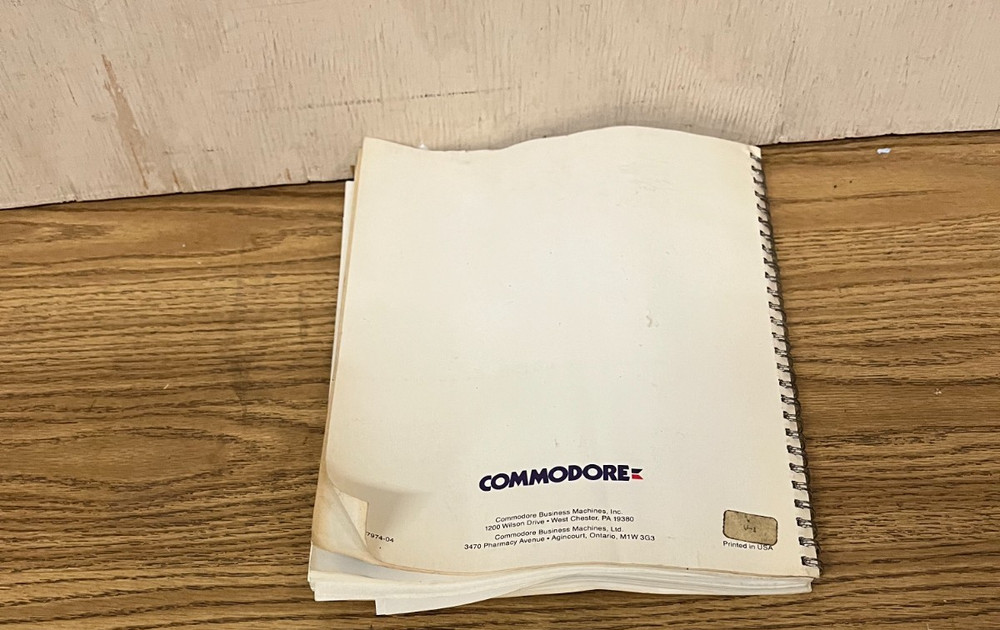Commodore 64C System Guide Learning BASIC 2.0 Original Spiral Bound Manual