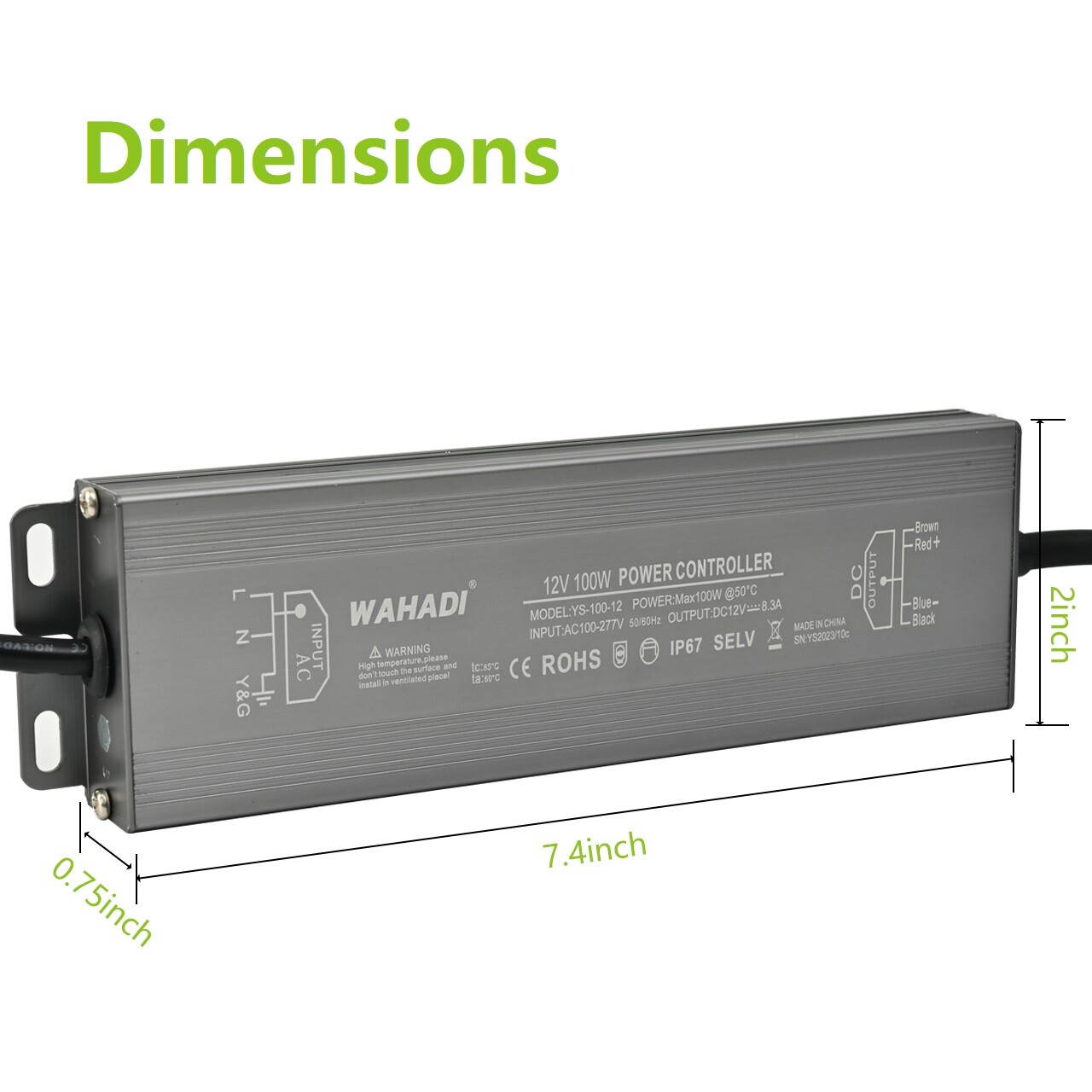 LED Power Supply 110V to DC 12V Voltage Converter Transformer Adapter Waterproof