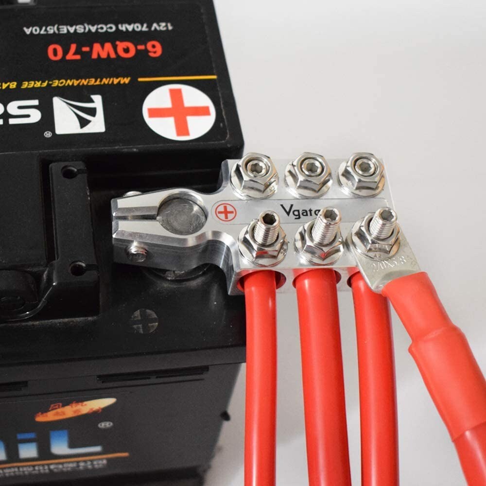 Vgate A12 Battery Terminal 8AWG up to 4/0(XL) AWG Gauge for SAE/DIN/EN Tapered