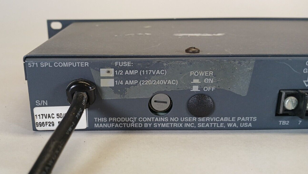 Symetrix 571 SPL Ambient Noise Sensing Automatic Level Controller UNTESTED