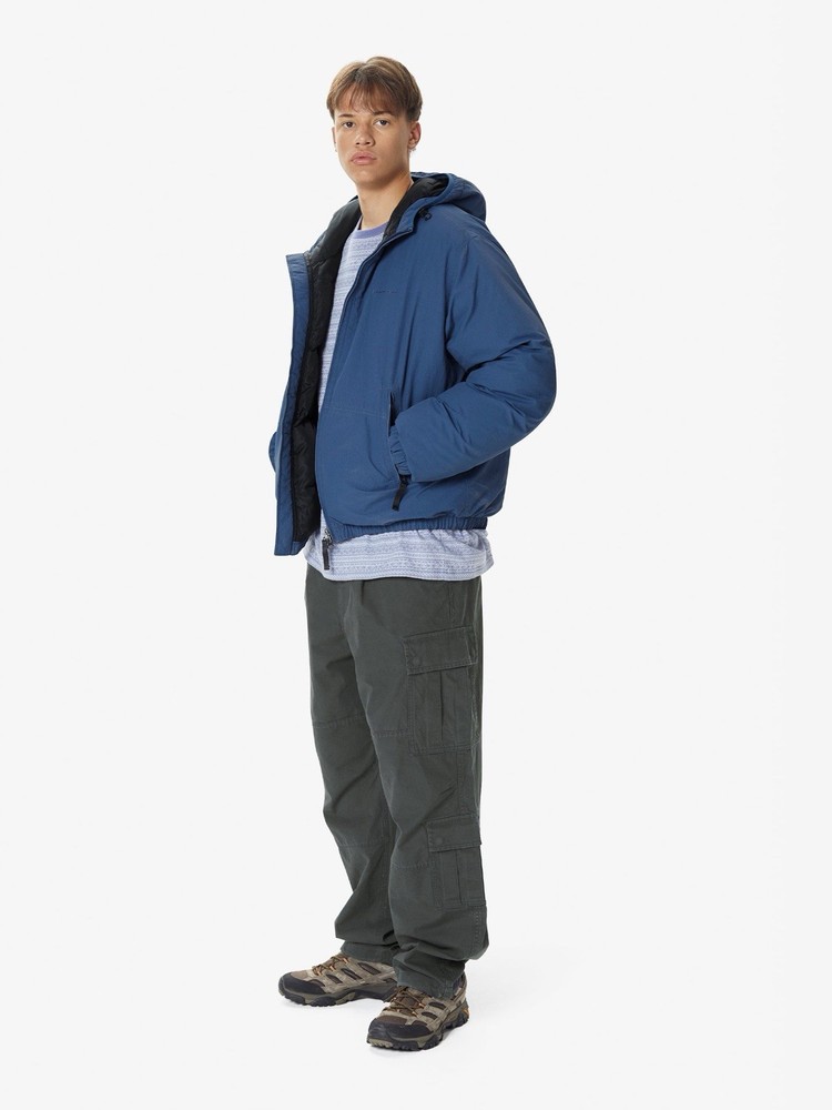 thisisneverthat Down Puffer Jacket Mens Small Blue Full Zip