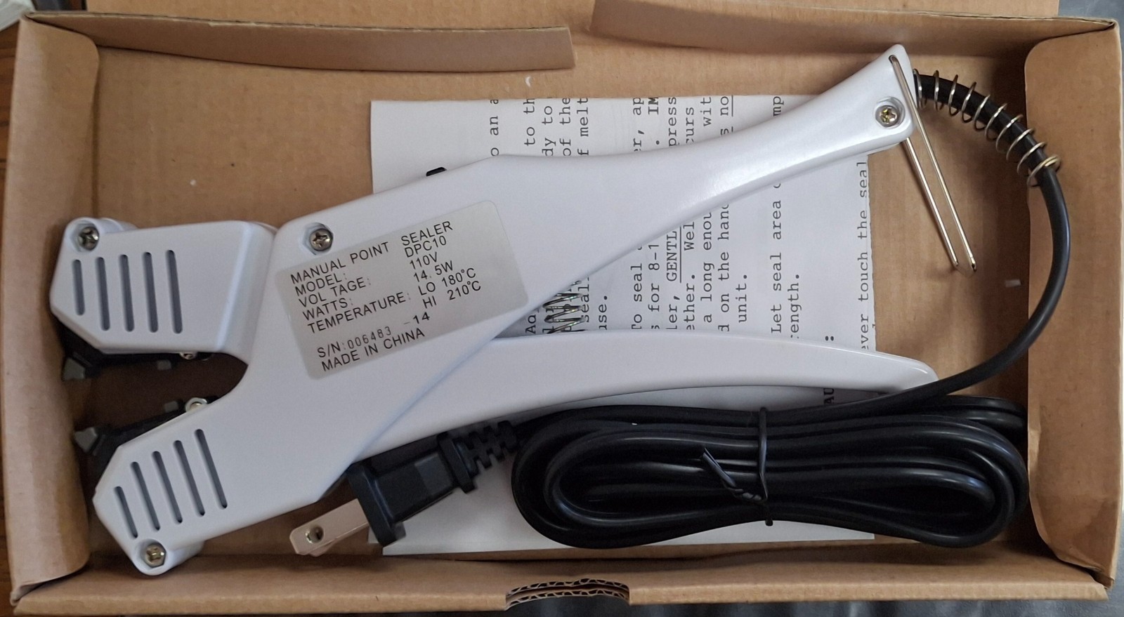 Heat Sealer for PVC Clamshells – Point Sealer Model DPC-10