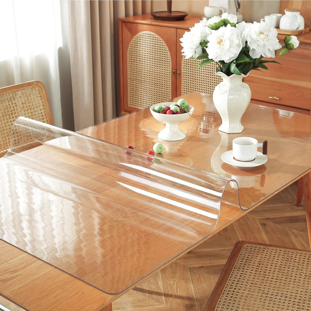 Clear Table Protector 36 x 70 Inch, 36" x 70" (Rectangular), Crystal