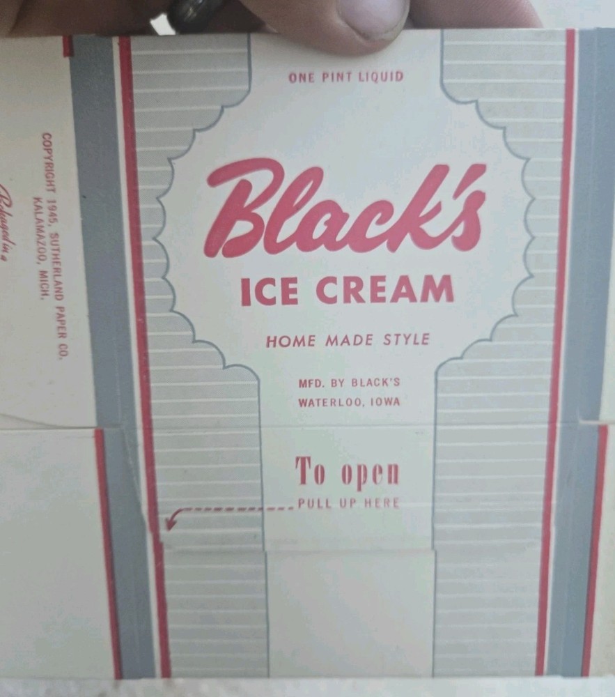 Blacks Ice Cream PACKING WATERLOO IOWA