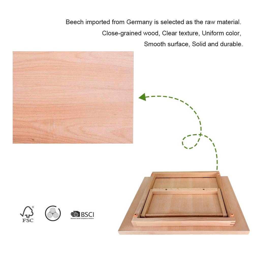 A3 Tabletop Painting Easel with Smooth Surface Adjustable Angle Art Easel