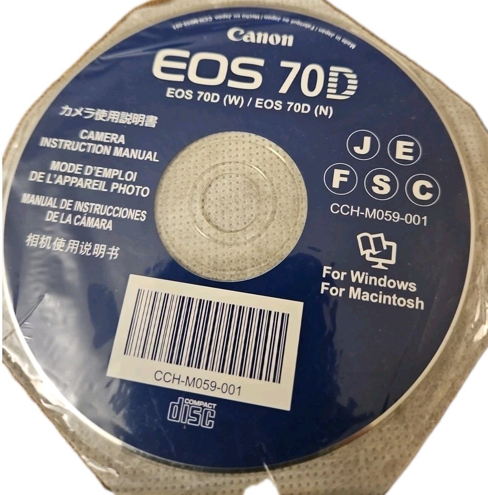 Canon CD For EOS 70D & TAMRON Owners Manual