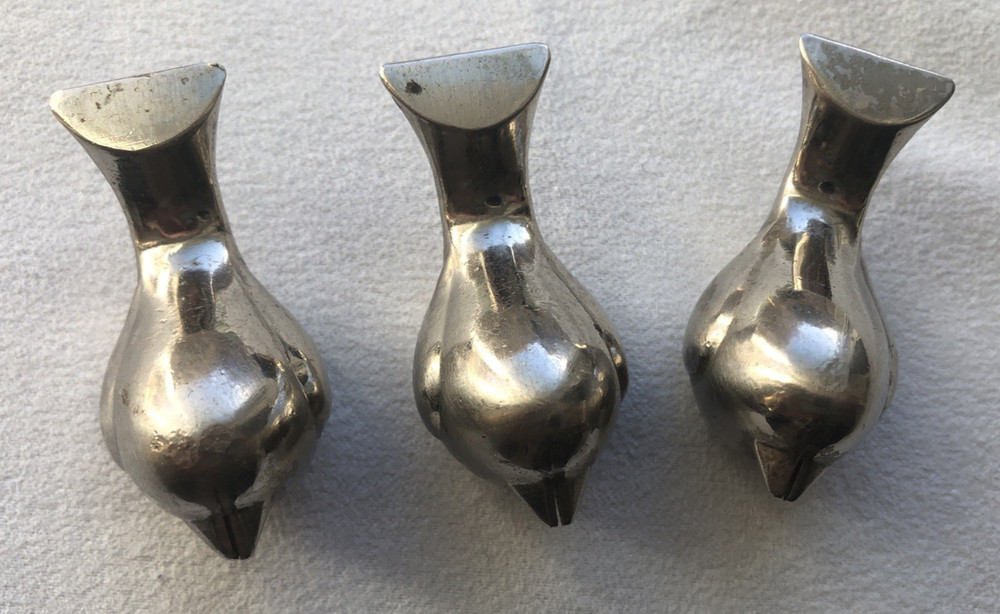 Silverplate Birds Set of 3 SKU 9023 Home Decor Paperweight Doves