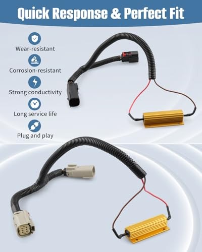 2Pcs Tail Light Conversion Harness Fit for Sierra LTZ 2016-2018/ Silverado