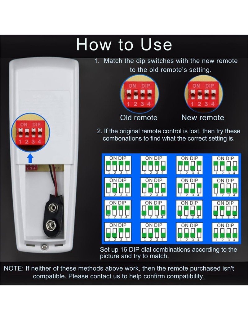 Replacement Remote Control for Hampton Bay Ceiling Fan Remote Control with Up...