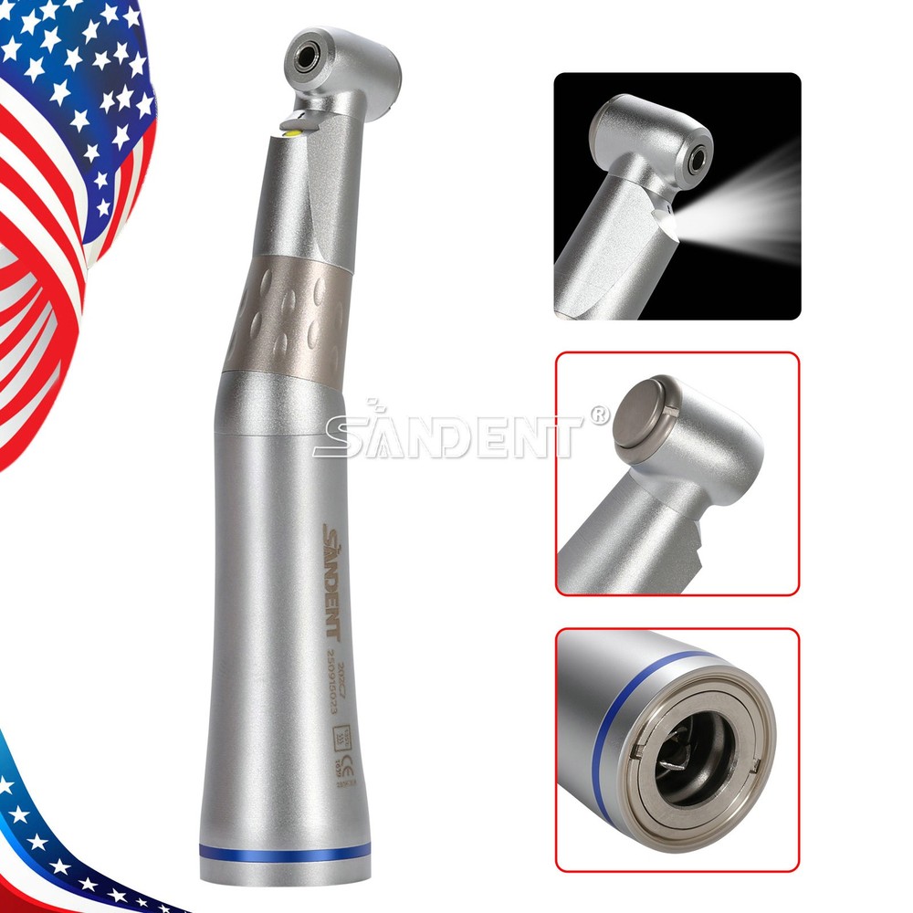 Dental 1:1 Contra Angle E-generator LED Internal Way Low Speed Handpiece E-type