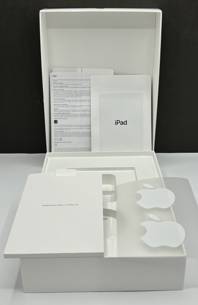 iPad 9th Generation 64 GB Box Only With Paperwork Wi-Fi Box Only