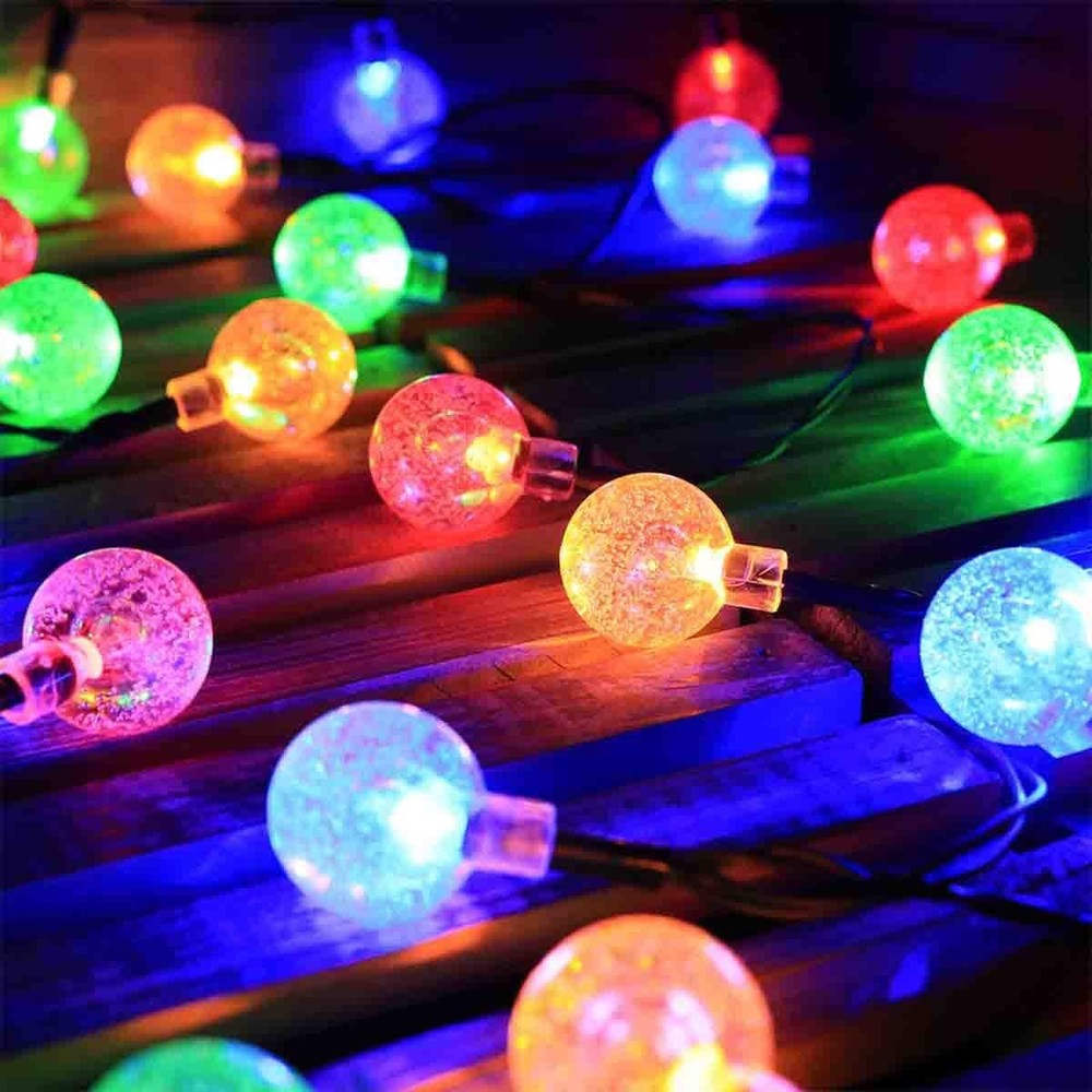 Solar Powered 50 LED String Light Outdoor Garden Path Yard Waterproof Decor Lamp